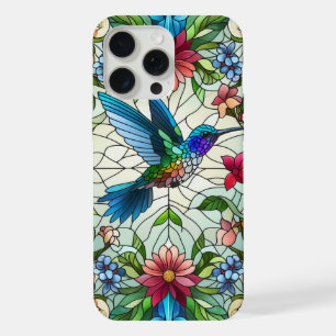 Graceful Hummingbird with Stained Glass Effect iPhone 15 Pro Max Case