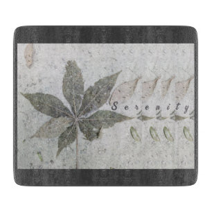 Graceful Inviting Autumn Leaf In Sand Cutting Board
