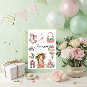 Graceful Knitting Greeting Card