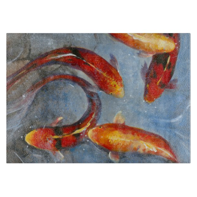 Graceful Koi I Cutting Board (Front)