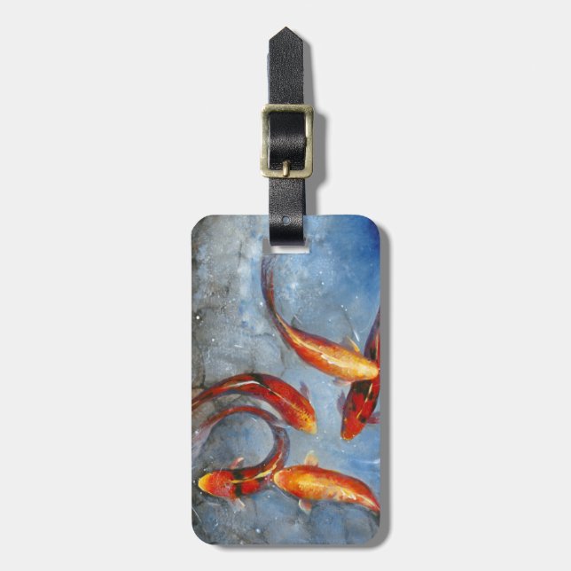Graceful Koi I Luggage Tag (Front Vertical)
