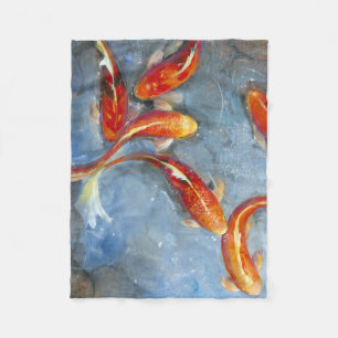 Graceful Koi II Fleece Blanket