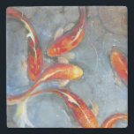 Graceful Koi II Stone Coaster<br><div class="desc">Animals</div>