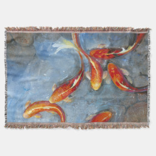 Graceful Koi II Throw Blanket