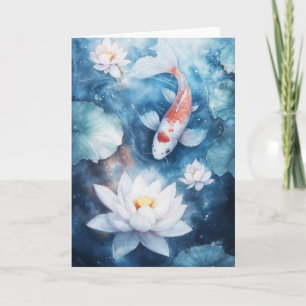 Graceful Koi with Peaceful Waters Card