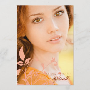 Graceful Leaflets Photo Invitation