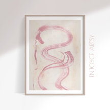 graceful lush pink abstract feminine wall art