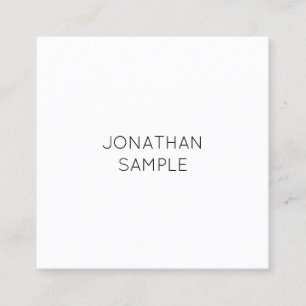 Graceful Minimalist Square Design Modern Luxury Square Business Card