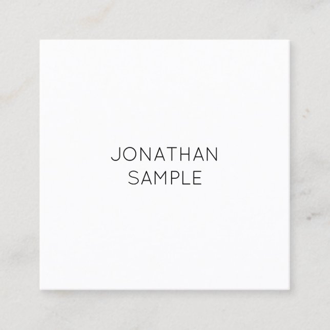 Graceful Minimalist Square Design Modern Luxury Square Business Card (Front)