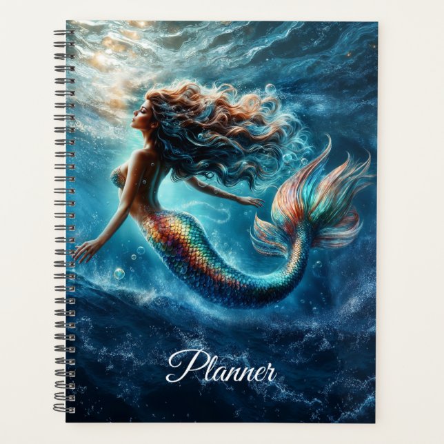 Graceful mythical sea dweller mermaid scene planner (Front)