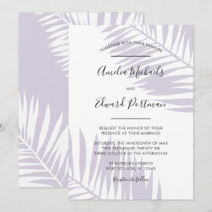 Graceful Palms Wedding Invitation