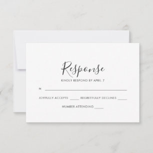 Graceful Palms Wedding Rsvp Card