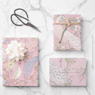 Graceful Peacock ornament Wrapping Paper Sheet