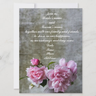 Graceful Peony Wedding Invitations 