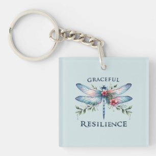 Graceful Resilience - Artistic Dragonfly Keychain