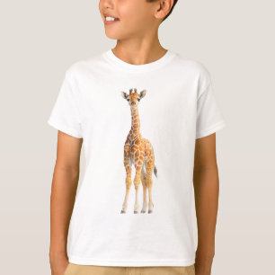 Graceful Reticulated Giraffe Calf Standing T-Shirt