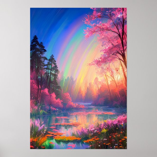 Graceful River's Rainbow Symphony Poster (Front)