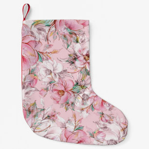 Graceful roses: buds seamless pattern small christmas stocking