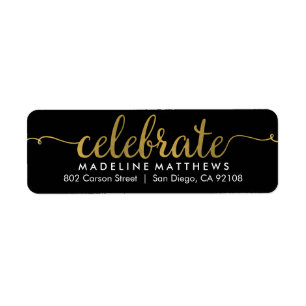 Graceful Script Editable Colour Return Addres Labe