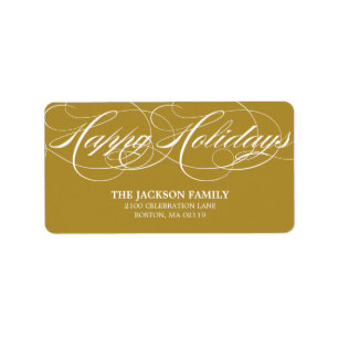 GRACEFUL SCRIPT HOLIDAY ADDRESS LABELS