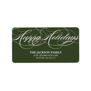 GRACEFUL SCRIPT   HOLIDAY ADDRESS LABELS