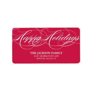 GRACEFUL SCRIPT HOLIDAY ADDRESS LABELS