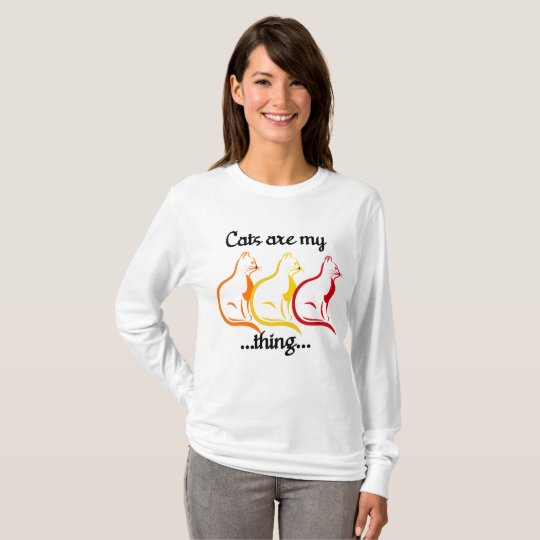 Graceful Sitting Kitties-Cats Are My Thing T-Shirt