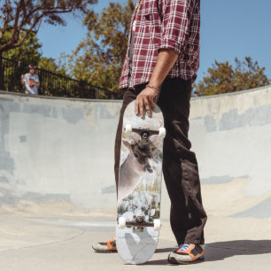 Graceful Stag in the Winter 1 #animal #art Skateboard