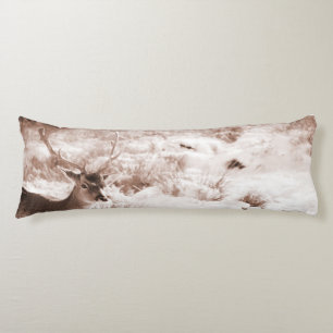 Graceful Stag in the Winter 3 Body Pillow