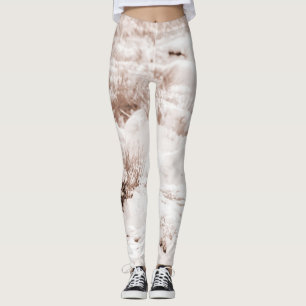 Graceful Stag in the Winter 3 Leggings