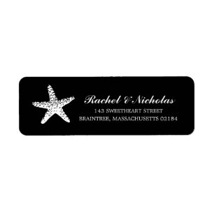 Graceful Starfish Black   Return Address