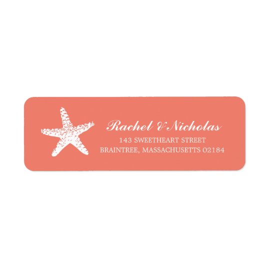Graceful Starfish | Return Address Return Address Label