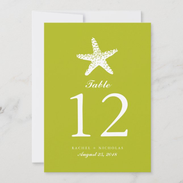 Graceful Starfish | Table Number (Front)