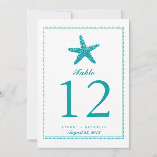 Graceful Starfish Table Number