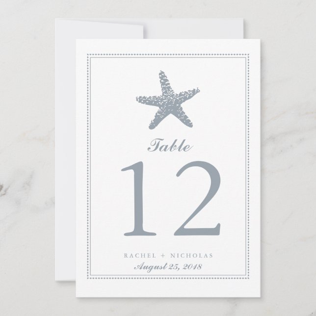 Graceful Starfish | Table Number (Front)