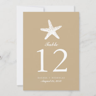 Graceful Starfish Table Number