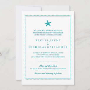 Graceful Starfish Wedding Invitation
