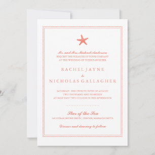 Graceful Starfish   Wedding Invitation