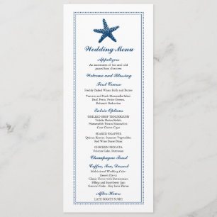 Graceful Starfish   Wedding Menu