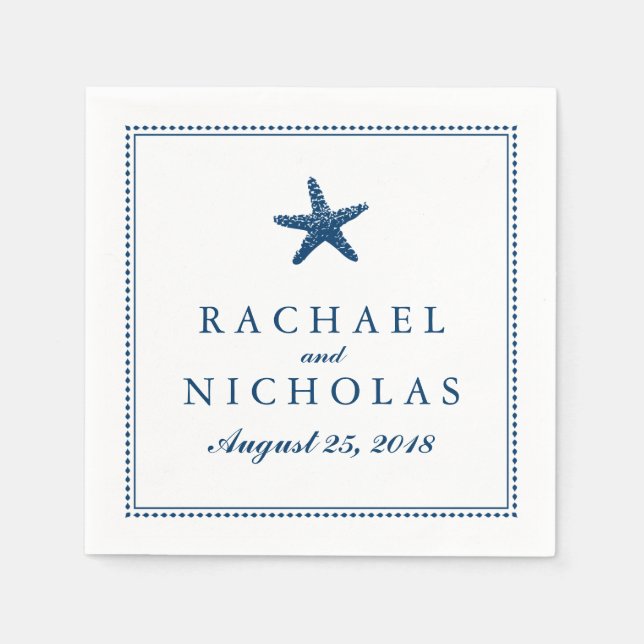 Graceful Starfish | Wedding Napkin (Front)