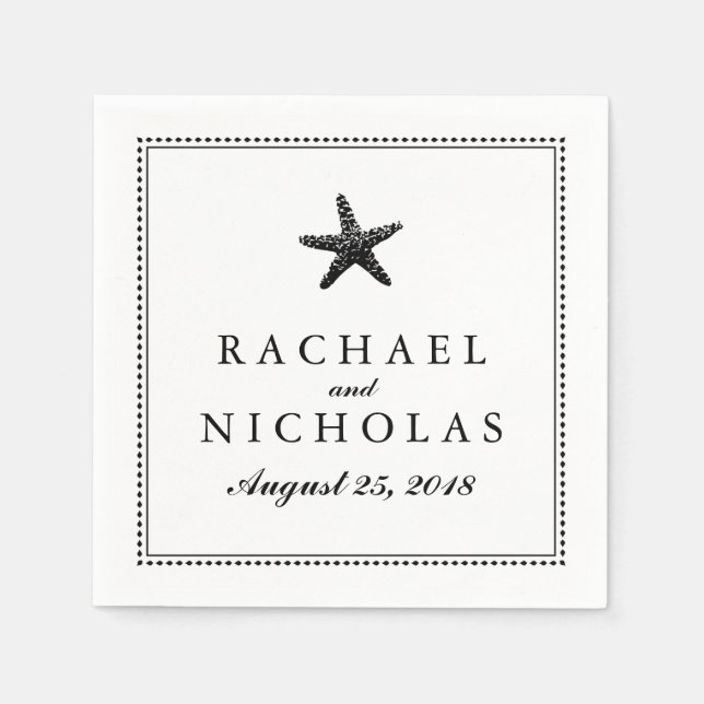 Graceful Starfish | Wedding Napkin (Front)