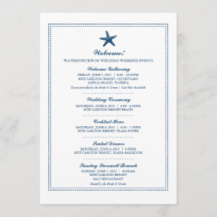 Graceful Starfish Wedding Program