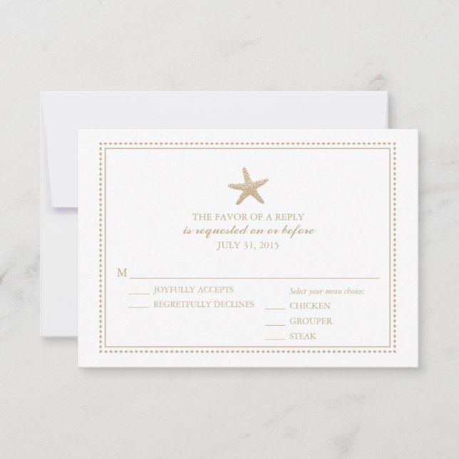Graceful Starfish | Wedding RSVP (Front)