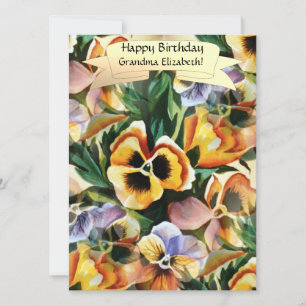 Graceful Stylish Gorgeous Pansies Personalize