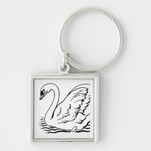 Graceful Swan Keychain