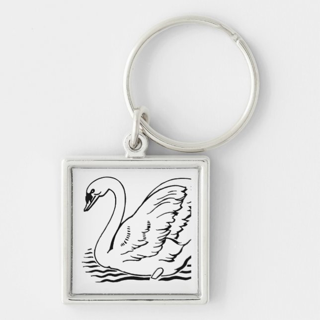 Graceful Swan Keychain (Front)