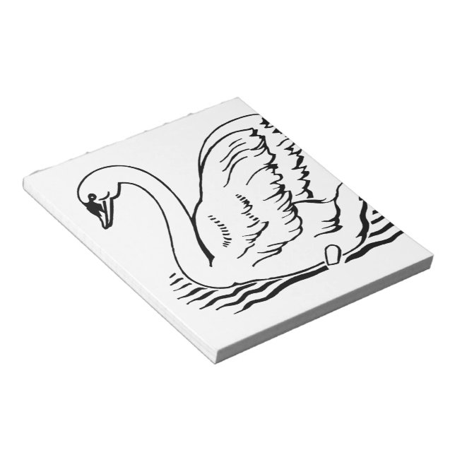 Graceful Swan Notepad (Angled)