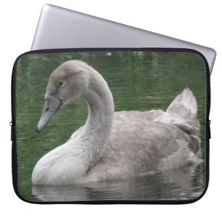 Graceful Swan on the Water Laptop Sleeve