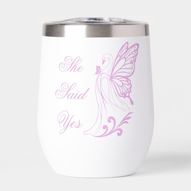 Graceful swan with butterfly wings (Front)