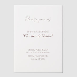 Graceful Translucent Wedding Invitation Cover